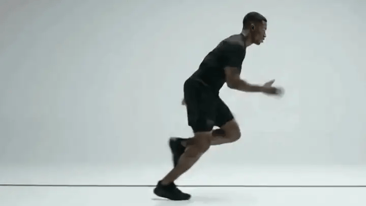 Athlete driving out of a cut into a sprint in VT-001