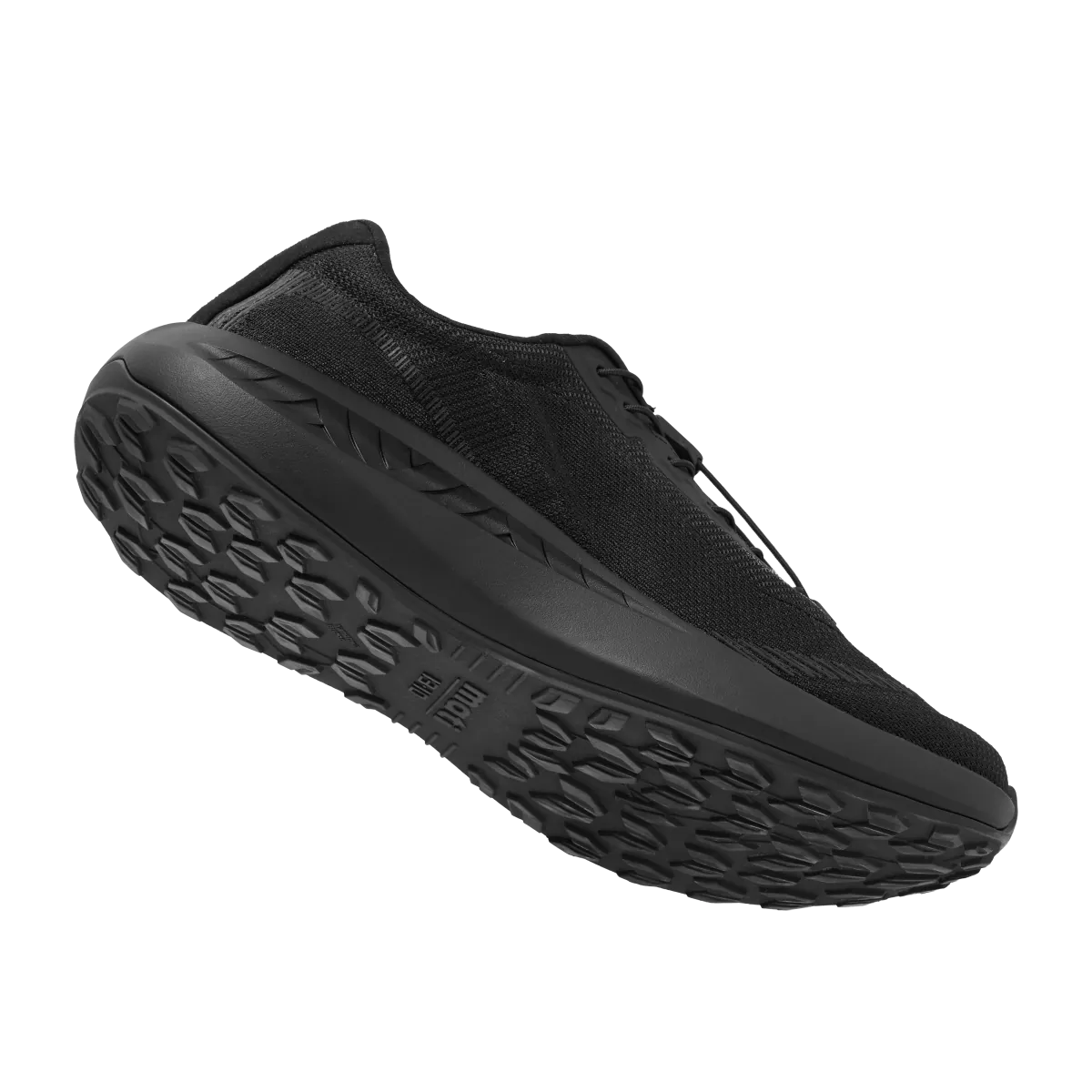 VT-001 tilted to show the outsole, with five numbered callouts