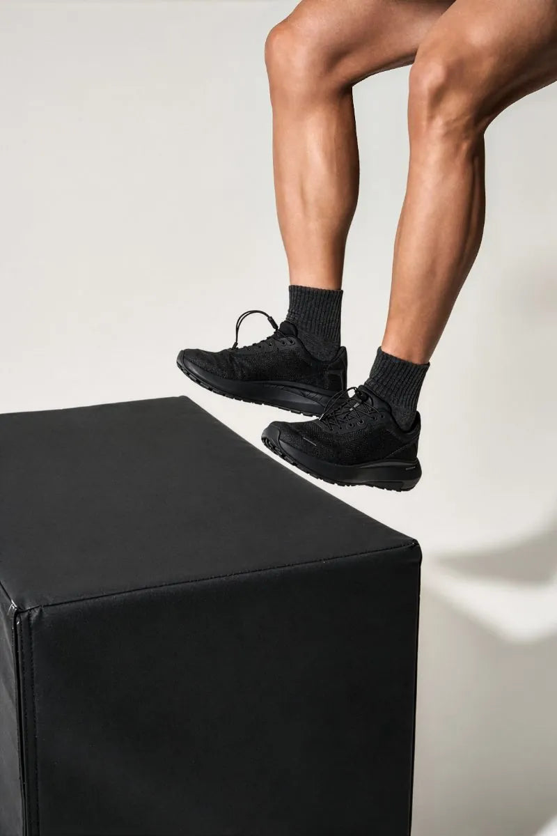 Athlete jumping onto a plyo box in VT-001